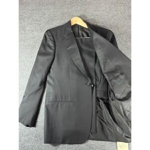 High Society Vintage Men's 2pc Tuxedo Black 42L Pleated Pants 32x31 Formal